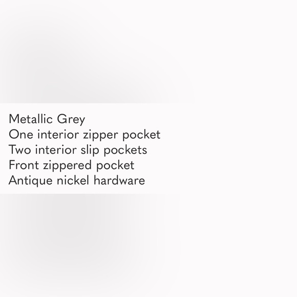 Coach 23592 Grey Pewter charcoal Metallic Taylor Tote - Picture 14 of 14